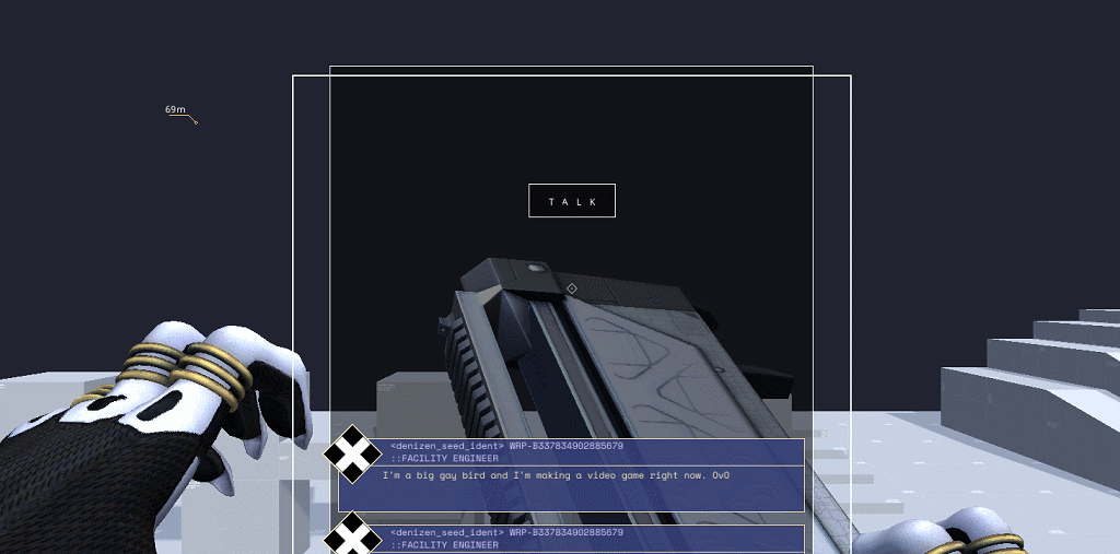 A big UI pop-up that says CONVERSATION OVER in block text with a red background like a computer error.